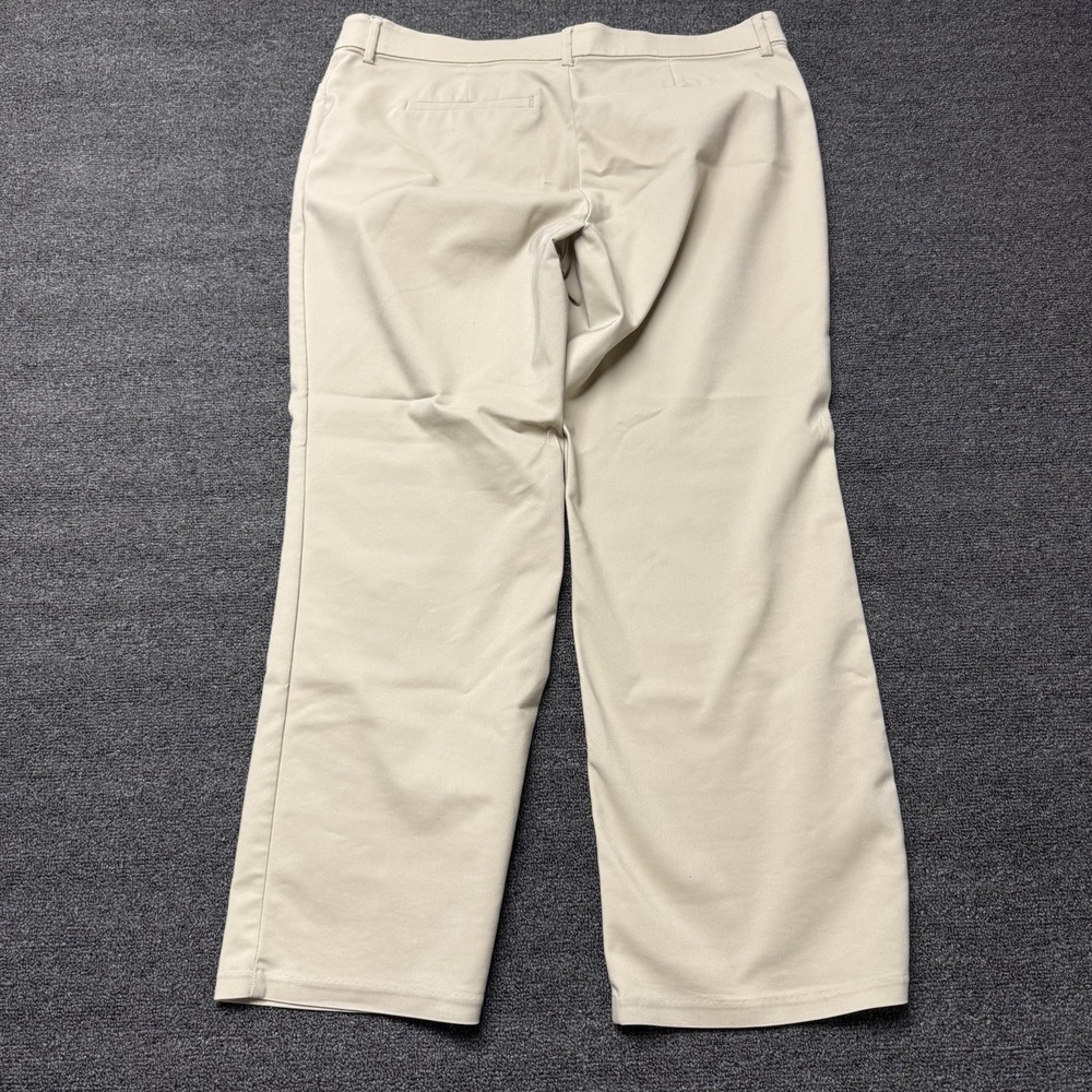 Lee 18 Short Khaki Straight Leg Flex Motion Trouser Stretch Dress Pants Mid Rise - Picture 6 of 8